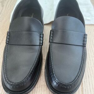 The Row Novus Black Leather Loafers
